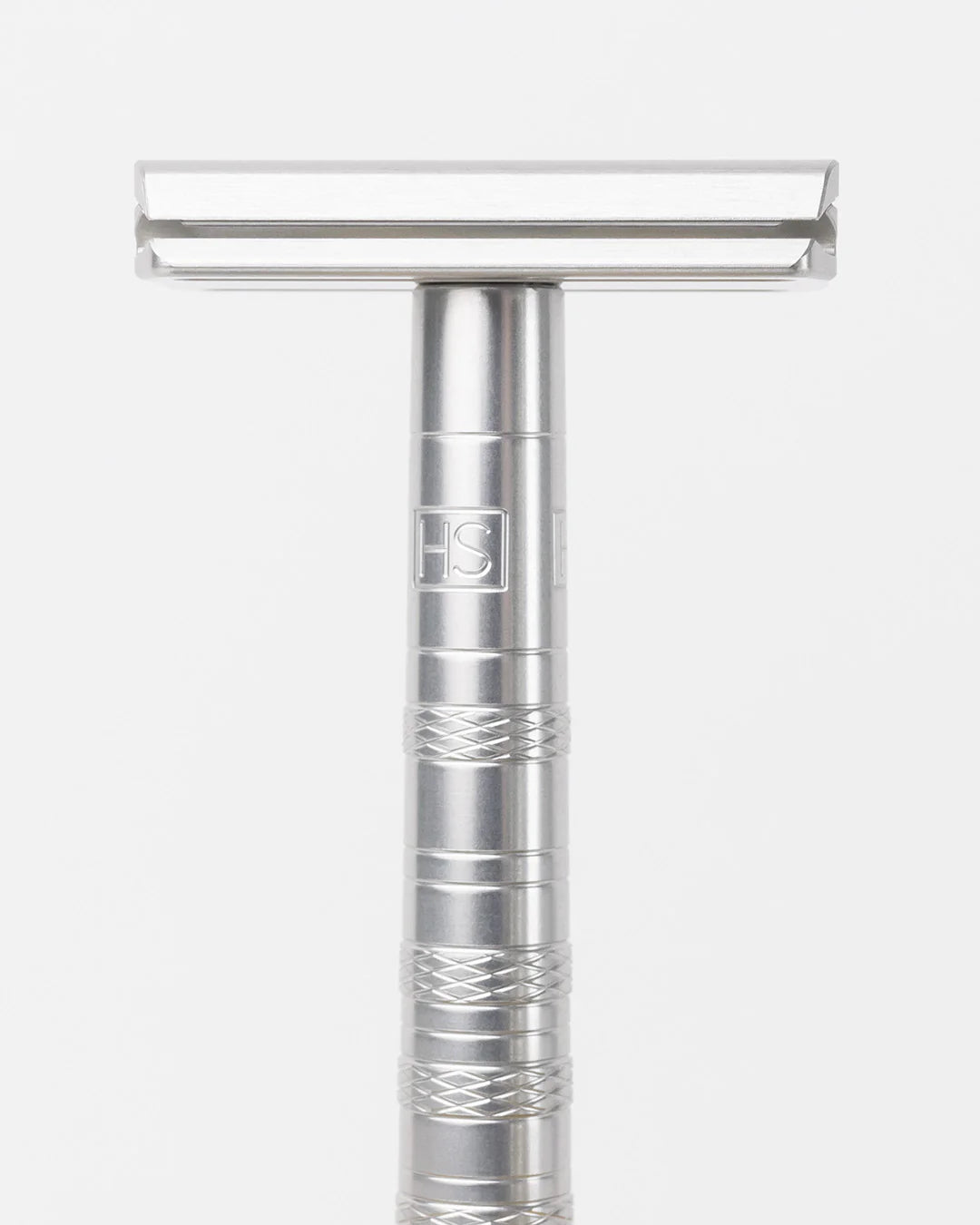 Silver safety razor on a white background - Image 3