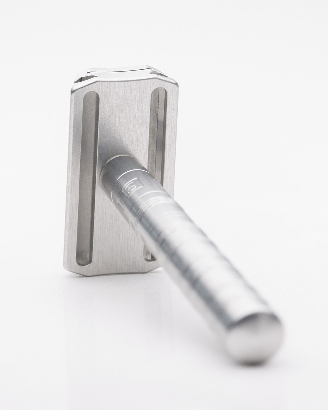 Silver door handle on a white background - Image 3