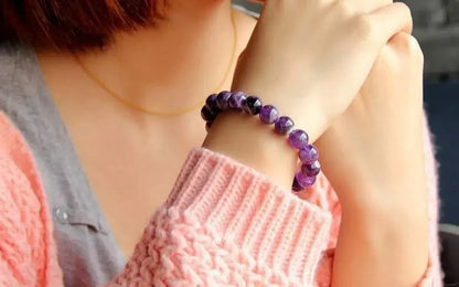 Energised Purple Amethyst Crystal Bracelet with Certificate by SAMAHealing - simple (View 3)