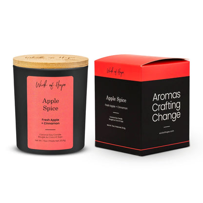 Apple Spice Candle | Fresh Apple + Cinnamon by Wick of Hope - Full Size Candle (View 4)