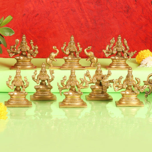 Sama Homes-ashtalakshmi superfine brass idols 5 inches 1