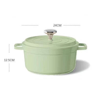 Ceramic Stew Pot with Lid – Aluminum Alloy, Heat-Resistant, 20cm/24cm – Ideal for Soups & Gifting by SAMA Homes - 0 (View 9)