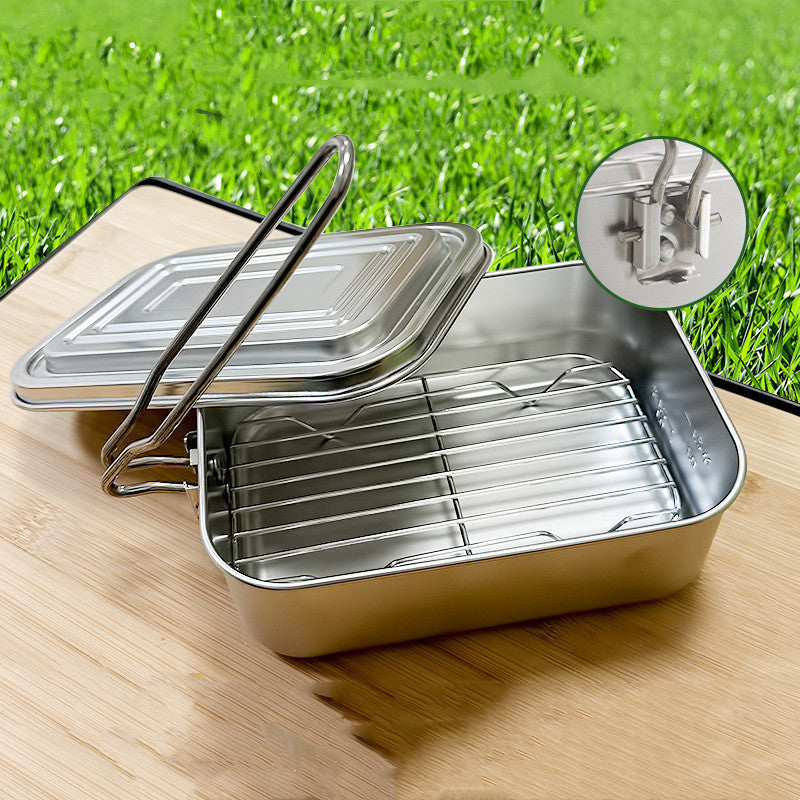 Outdoor Camping Stainless Steel Lunch Box Picnic Tableware Set – Sama Homes