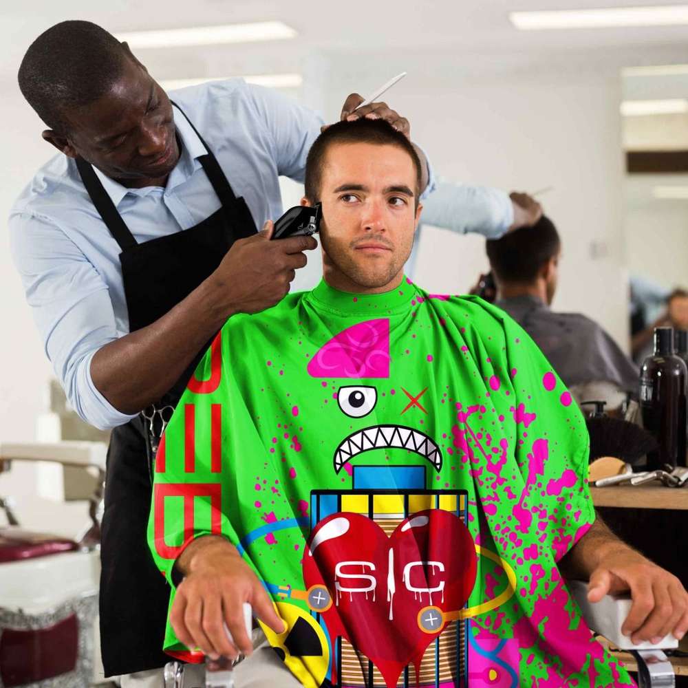 S|C Radioactive Green Barber and Stylist Cape by StyleCraft - Sustainable Living (View 5)