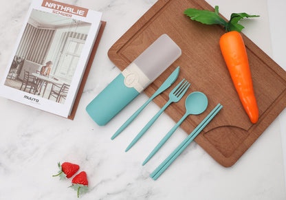 Cutlery Knife Fork Spoon Chopsticks Set Storage Box Five Piece Set – Image 3