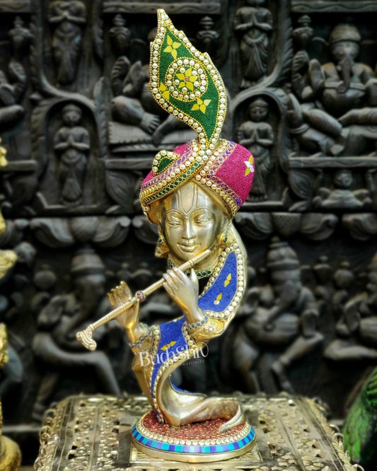 Sama Homes-beautiful modern aatma krishna brass idol 20