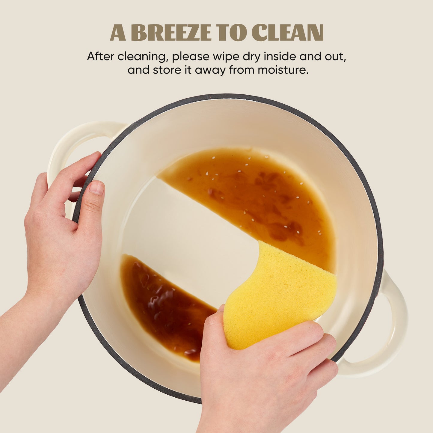 Enameled Cast Iron Dutch Oven – Large Capacity, Non-Stick, Oven Safe up to 500°F – Multi-Functional Cookware