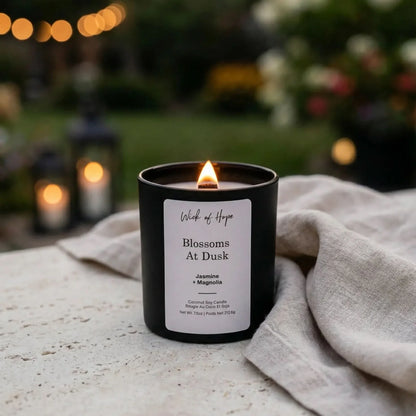 Blossoms at Dusk Candle | Jasmine + Magnolia by Wick of Hope - Full Size Candle (View 5)