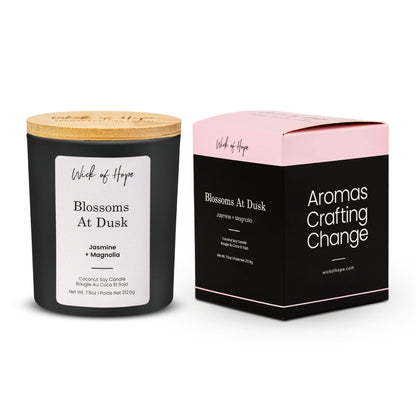 Blossoms at Dusk Candle | Jasmine + Magnolia by Wick of Hope - Full Size Candle (View 4)