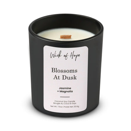 Blossoms at Dusk Candle | Jasmine + Magnolia by Wick of Hope - Full Size Candle (View 3)