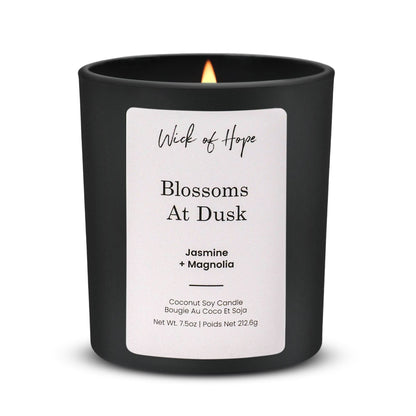 Blossoms at Dusk Candle | Jasmine + Magnolia by Wick of Hope - Full Size Candle