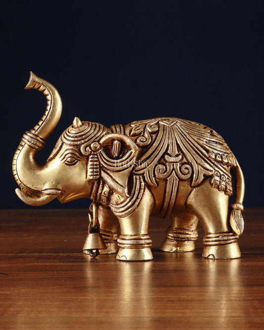 Brass elephant statue 4.5” x 6” x 2.5”