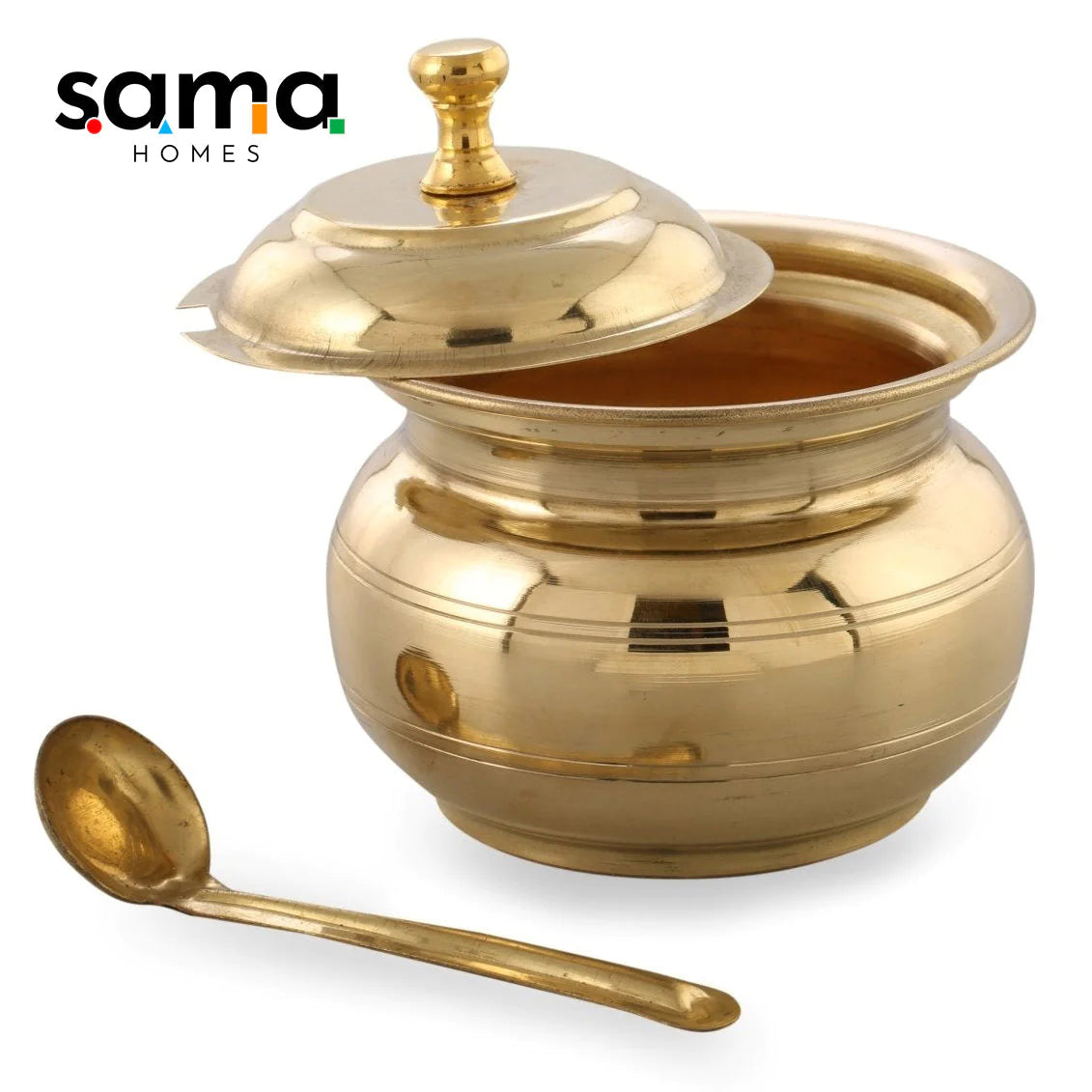 Brass Spice Box + Ghee Pot