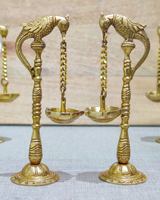 Sama Homes-brass parrot lamps 7