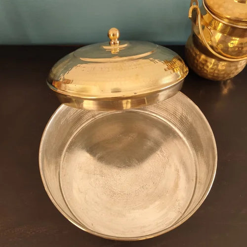 Brass Roti Box with Tin Coating - Large – Image 3 - Image 3