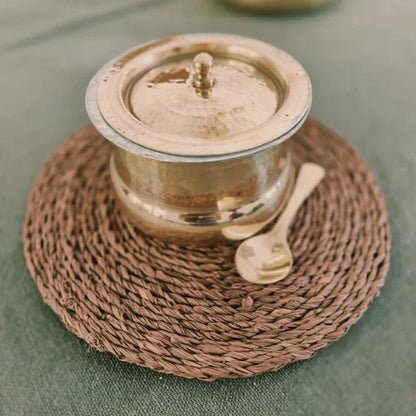 Shakuntala Brass Ghee Pot – Sama Homes
