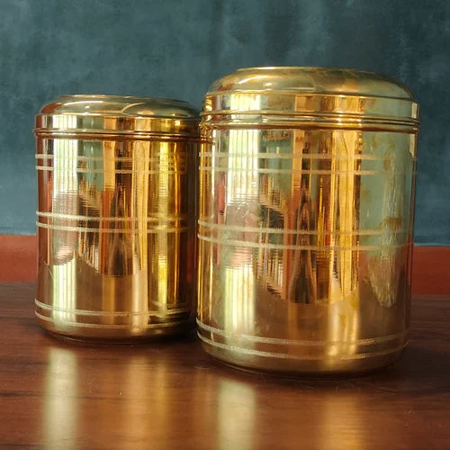 Brass Storage Containers: 4-5 kgs Capacity - Sama Homes - Image 3