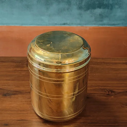Brass Storage Containers: 4-5 kgs Capacity - Sama Homes