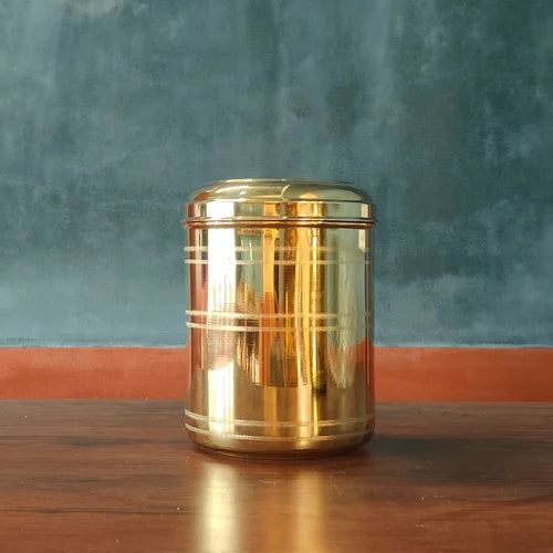 Brass Storage Containers: 4-5 kgs Capacity - Sama Homes