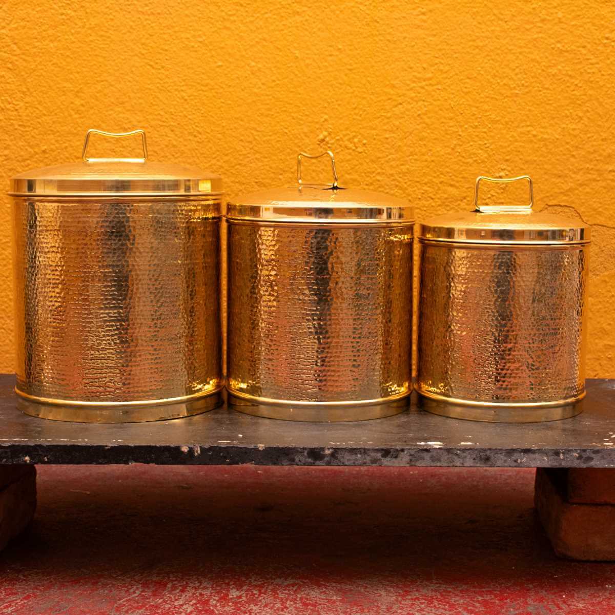 Brass Storage Pawali / Drum - Sama Homes - Eco-friendly - Sama Homes