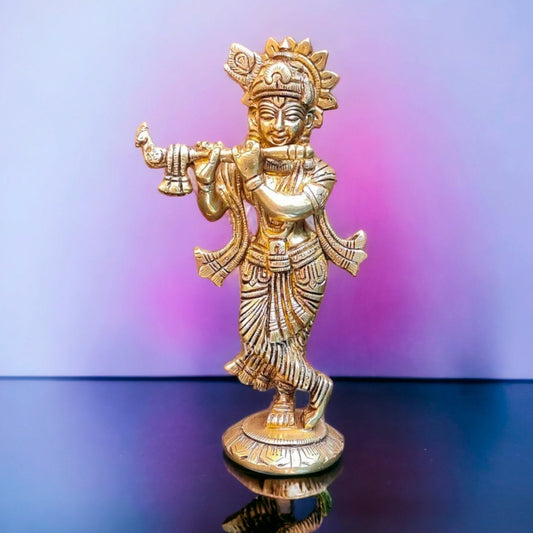 Sama Homes-brass fine quality krishna idol 7