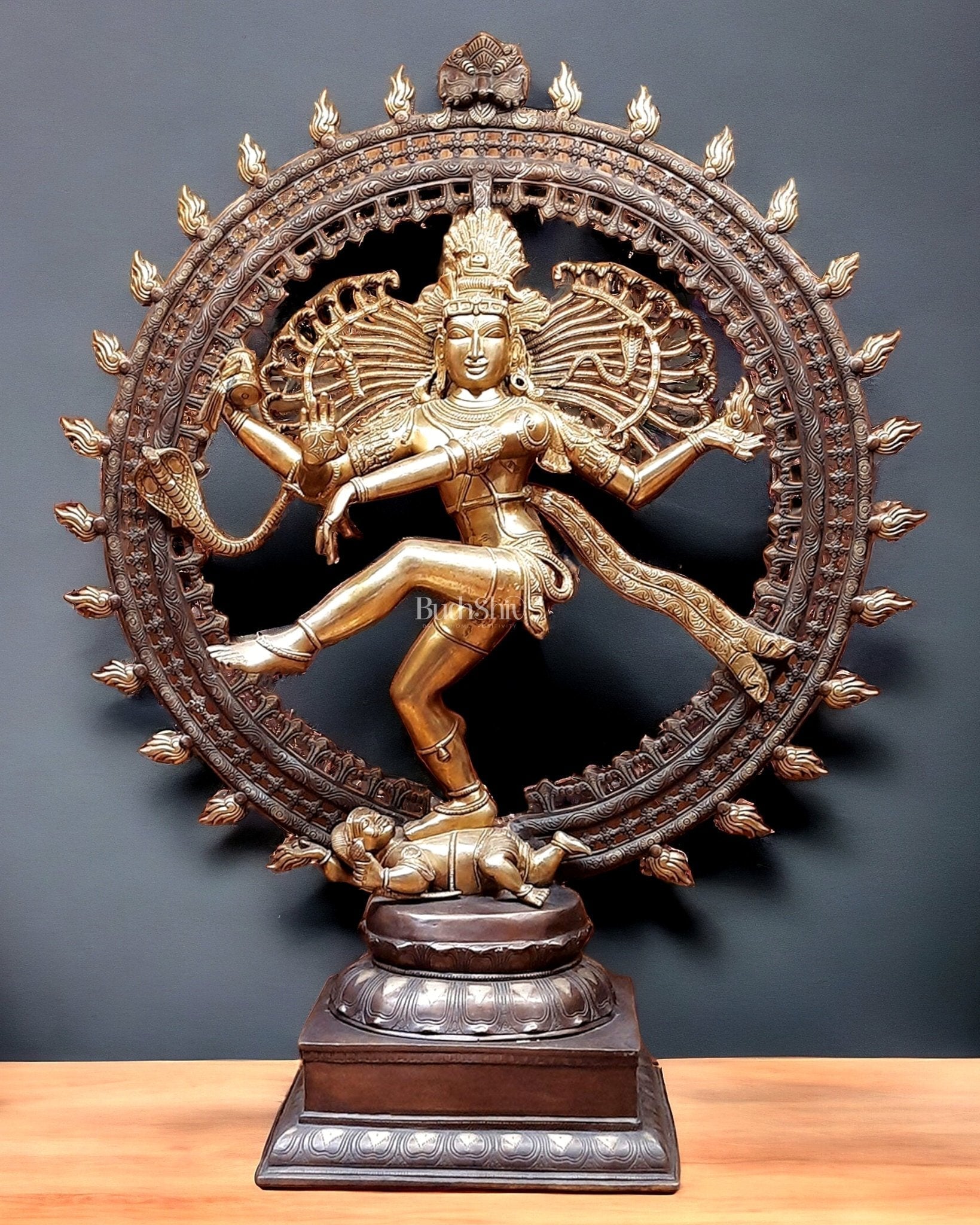 Brass Superfine Large Nataraja 46" - Sama Homes Idol - Brass Sculpture - Eco-friendly - Sama Homes