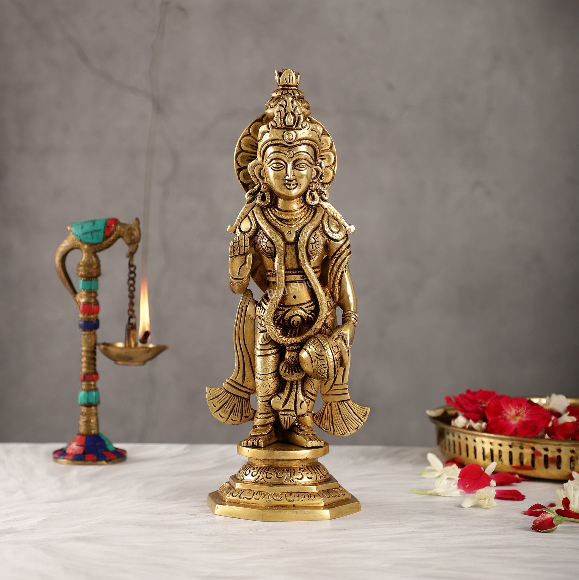 Brass superfine Radha Idol 11 inch - Sama Homes Idol - Brass Sculpture - Eco-friendly - Sama Homes