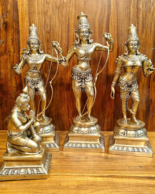 Brass Superfine Ram Darbar 23 inch/ 2 feet - Sama Homes Idol - Brass Sculpture