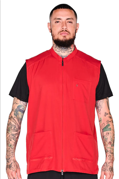 Barber Strong the Barber Vest - Red by Barber Strong - Sustainable Living