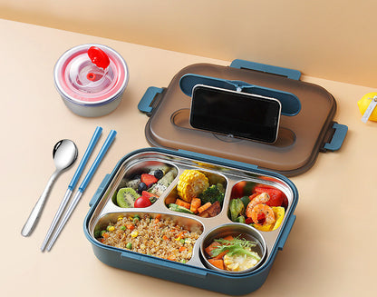304 Stainless Steel Lunch Box, Fresh-keeping Box With Soup Cup, Insulated Lunch Box – Image 16