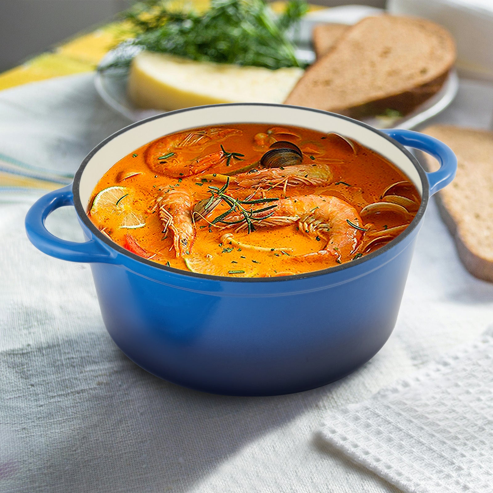 Enameled Cast Iron Dutch Oven – Large Capacity, Non-Stick, Oven Safe up to 500°F – Multi-Functional Cookware - Image 12