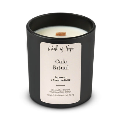 Cafe Ritual Candle | Espresso + Steamed Milk by Wick of Hope - Full Size Candle (View 3)