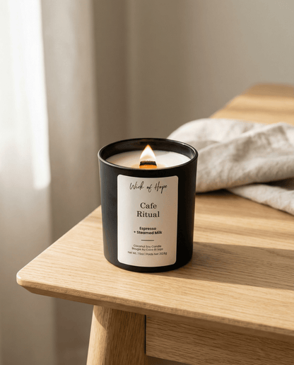 Cafe Ritual Candle | Espresso + Steamed Milk by Wick of Hope - Full Size Candle (View 5)