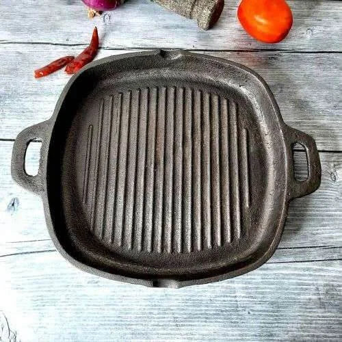 Cast Iron Grill Pan – Sama Homes - Eco-friendly - Sama Homes
