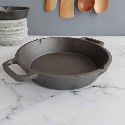 Cast Iron Loop-Round Skillet, Pan (Dual Handle) – Image 2
