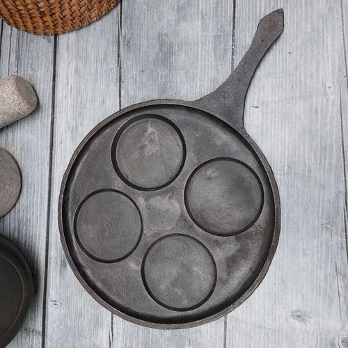 Cast Iron Mini Uthappam Pan - 4 Cavities – Image 2 - Image 2