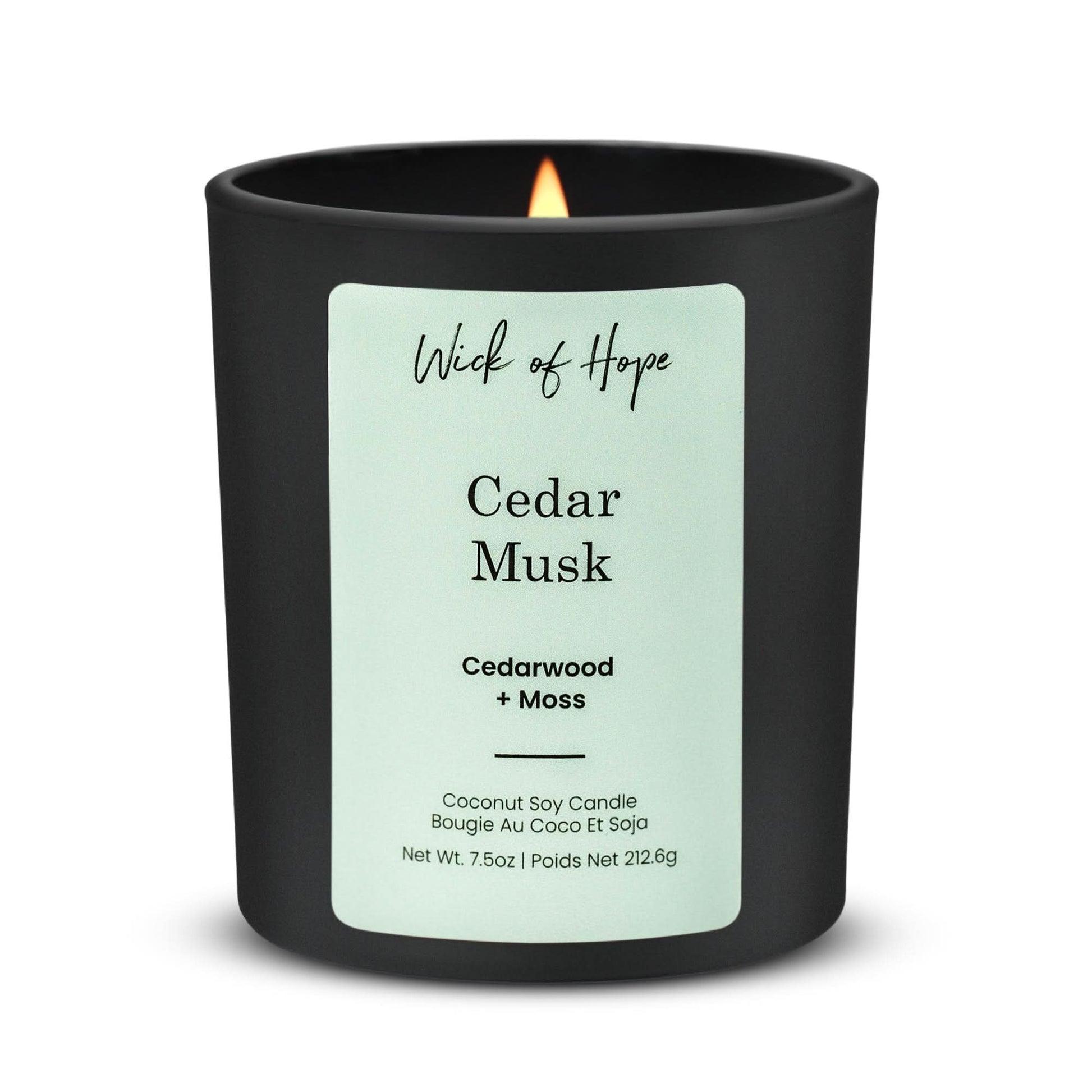 Cedar Musk Candle | Cedarwood + Moss - Eco-friendly - Sama Homes