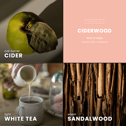Ciderwood Candle | Oak Barrel Cider + Sandalwood by Wick of Hope - Full Size Candle (View 7)