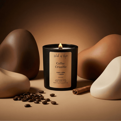 Coffee Crumble Candle | Fresh Coffee + Vanilla by Wick of Hope - Full Size Candle (View 2)