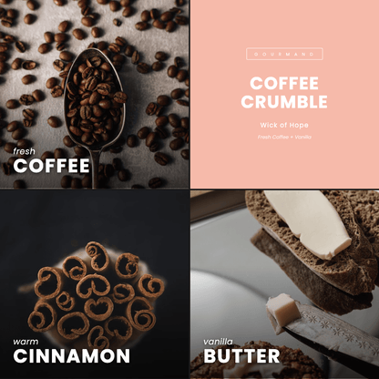 Coffee Crumble Candle | Fresh Coffee + Vanilla by Wick of Hope - Full Size Candle (View 7)
