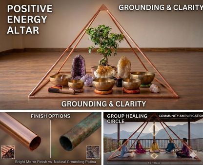 SAMA TAMRA Certified Pure Copper Meditation Pyramid | Precise Giza Geometry Energy Portal by SAMA Homes - Sustainable Living (View 6)