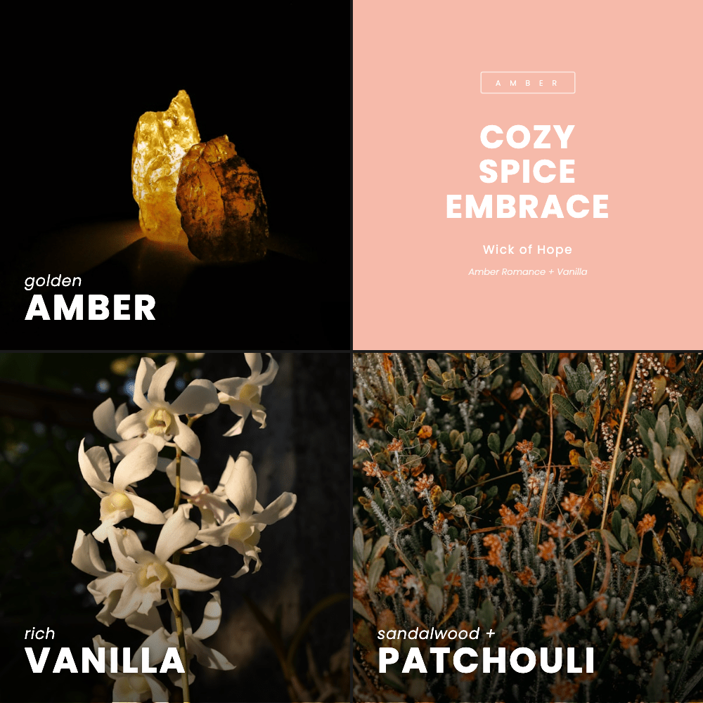 Cozy Spice Embrace Candle | Amber Romance + Vanilla - Image 7