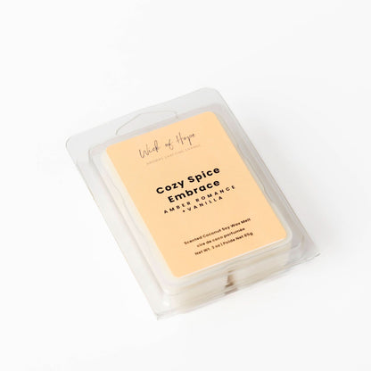 Cozy Spice Embrace Wax Melt | Amber Romance + Vanilla by Wick of Hope - Wax Melt (View 3)