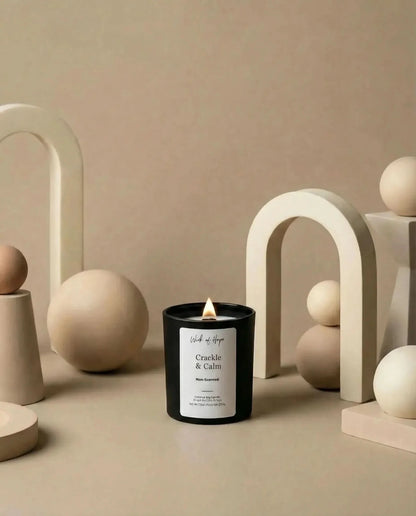 Crackle & Calm Candle | Unscented by Wick of Hope - Full Size Candle (View 2)