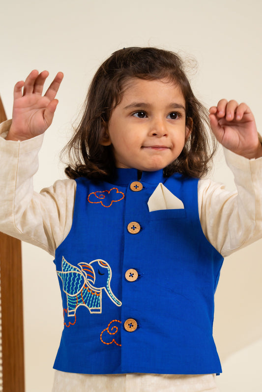 Udta Haathi Bundi Jacket - Blue