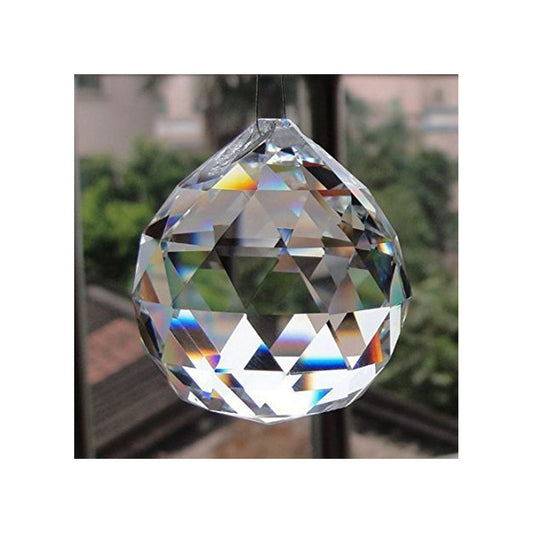 Fengshui Clear Crystal Hanging Ball for Good Luck & Prosperity