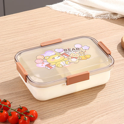 304 Stainless Steel Lunch Box Students Divided Into Lunch Box Three Grids – Image 11