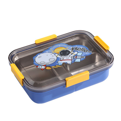 304 Stainless Steel Lunch Box Students Divided Into Lunch Box Three Grids – Image 5