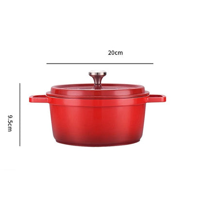 Ceramic Stew Pot with Lid – Aluminum Alloy, Heat-Resistant, 20cm/24cm – Ideal for Soups & Gifting by SAMA Homes - 0 (View 5)