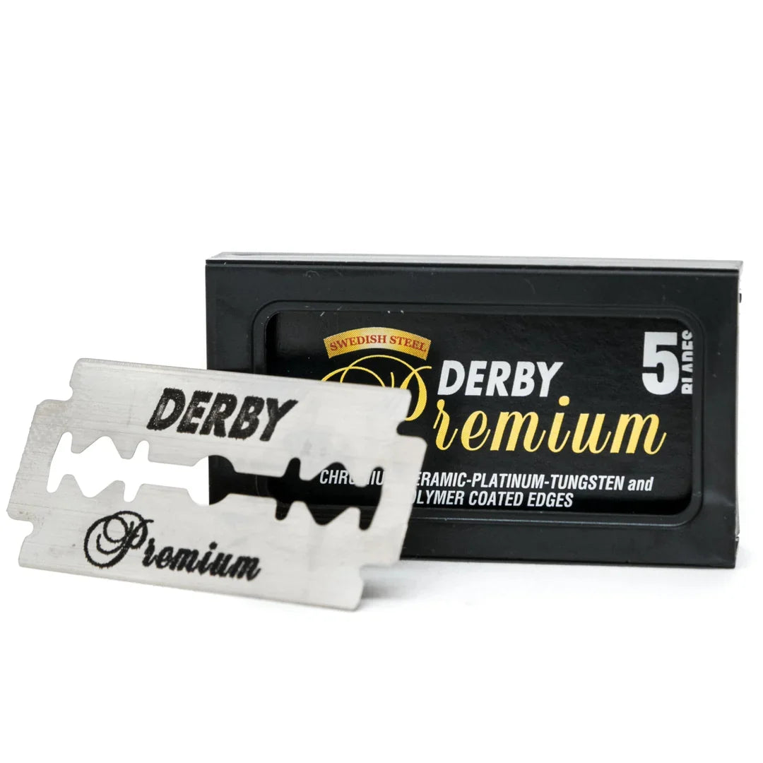 Derby Premium Double Edge Blades - 5 blades (1 pack each with 5 blades)